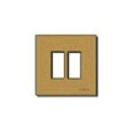 Placca 2 Moduli Alluminio a Scatto Bronzo